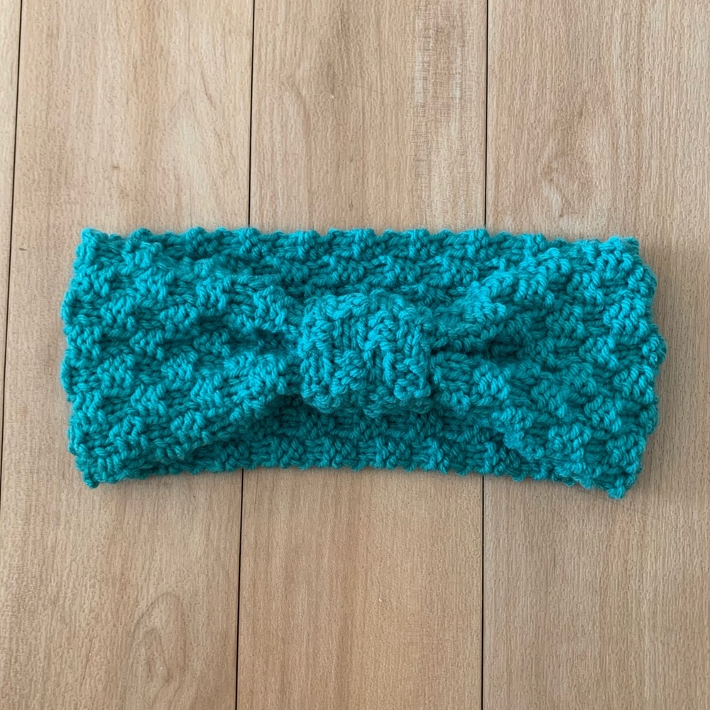 Handmade Teal Knit Headband